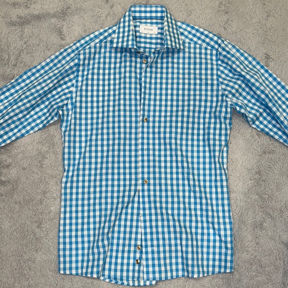 ETON Blue Flannel Slim Fit - Picture 2 of 4